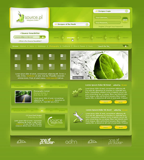 55個綠色布局的網(wǎng)站設(shè)計欣賞(5) 網(wǎng)頁與網(wǎng)站的和諧設(shè)計